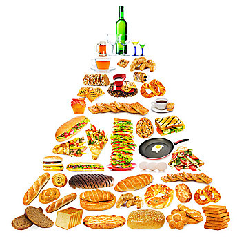 食物,金字塔,许多,物品