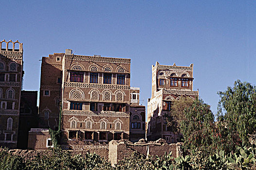 建筑,住宅,萨那,也门