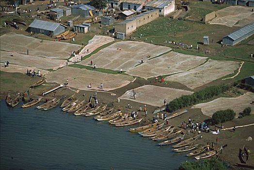 渔网,船,维多利亚湖,肯尼亚