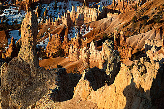 布莱斯峡谷国家公园,犹他,美国,石灰石,砂岩,红岩,顶峰,侵蚀,风化,上方,世纪