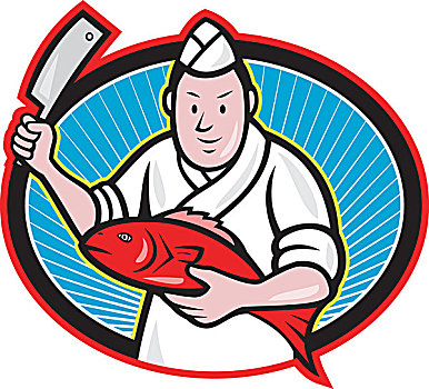 日本人,鱼贩,屠夫,厨师,烹饪