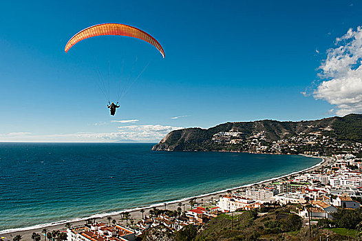 滑翔伞,俯视,哥斯达黎加,热带,格拉纳达省,安达卢西亚,西班牙,欧洲