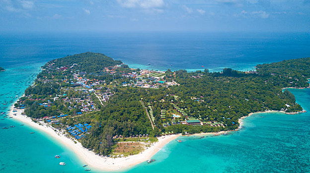 高,俯视,苏梅岛,岛屿,泰国