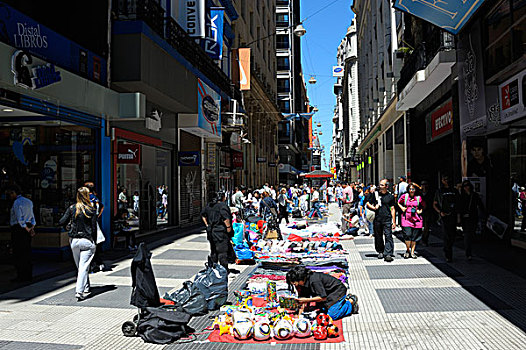 阿根廷,布宜诺斯艾利斯,市区,步行区,街景,街道,出售,销售,商品