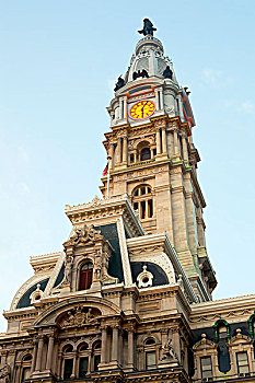 钟楼,市政厅,费城,宾夕法尼亚,美国