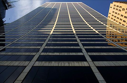 摩天大楼,弯曲,建筑,纽约,美国