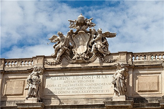喷泉,屋顶,雕塑,广场,罗马,意大利