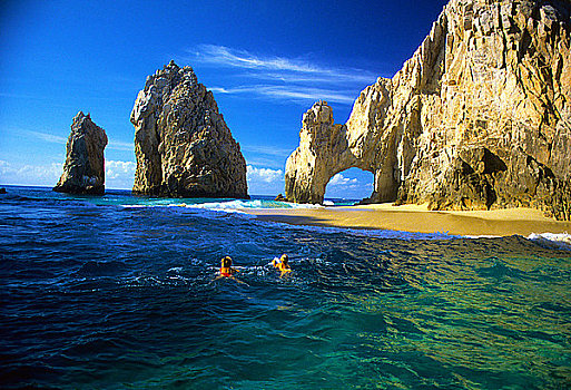 岩石构造,海洋,卡波圣卢卡斯,北下加利福尼亚州,墨西哥
