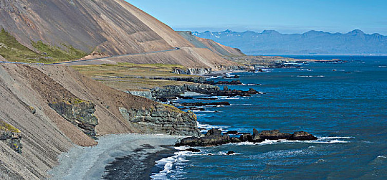 环路,海岸,靠近,冰岛,欧洲