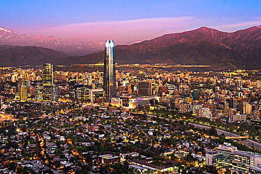 智利圣地牙哥,奶奶,圣地亚哥,中心,智利