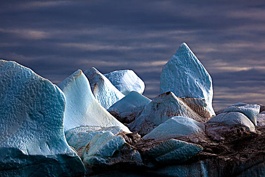 冰,冰山,基础的,北方,西部,格陵兰,七月,2009年