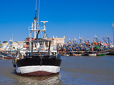 渔船,港口,苏维拉,世界遗产,摩洛哥,非洲