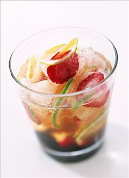 饮料,草莓,冰块
