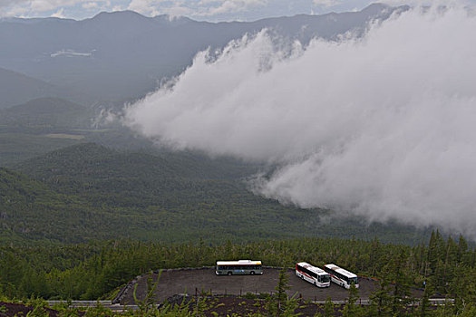 富士山,车站,远足,日本