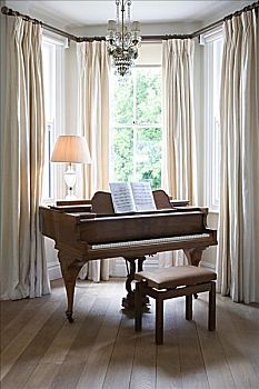 钢琴,窗