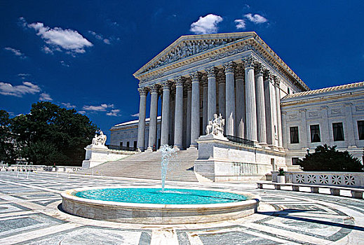 喷泉,正面,最高法院,建筑,华盛顿特区,美国