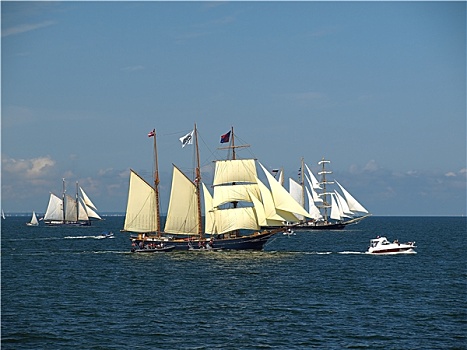 高桅横帆船,局部,比赛,格丁尼亚,波兰