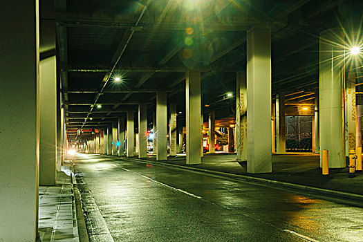 柱子,隧道,西雅图,华盛顿,美国