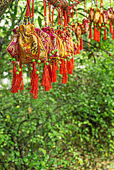 中国传统工艺品香囊特写