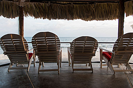 椅子,海滩,小屋,乌托邦,乡村,海湾群岛,洪都拉斯