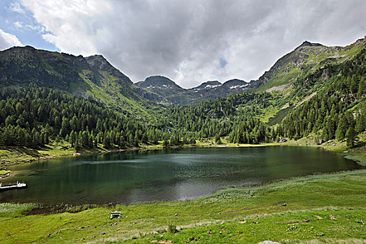 湖,山峦,施蒂里亚,奥地利,欧洲