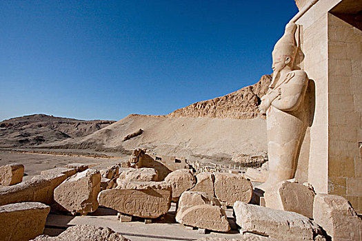 雕塑,柱廊,底比斯,埃及
