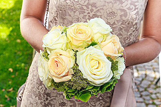 新娘,婚礼,花