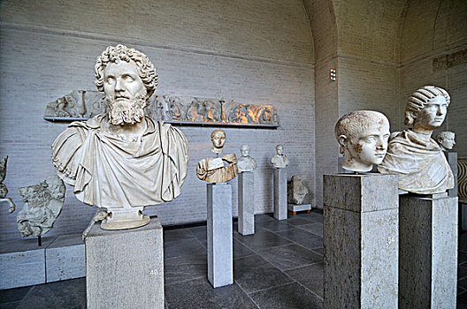 左边,广告,罗马,头像,古代雕塑展览馆,博物馆,慕尼黑,巴伐利亚,德国,欧洲