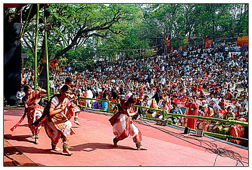 跳舞,新年,节日,华盛顿特区,山,孟加拉,四月,2007年