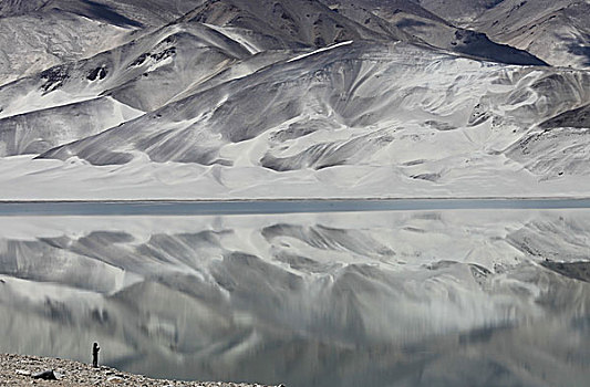 新疆帕米尔高原白沙山白沙湖