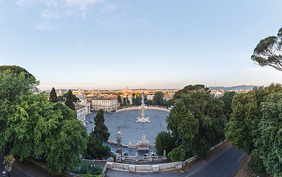 罗马人民广场俯拍