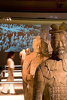 帝王,陶瓦,军队,大英博物馆,伦敦