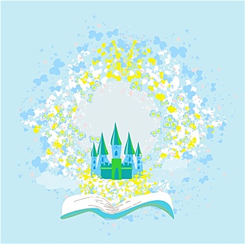 魔幻,世界,童话,仙女,城堡,书本