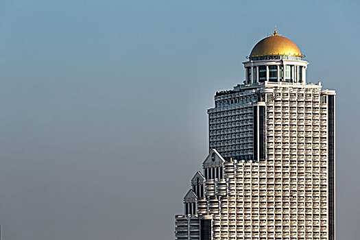 金色,圆顶,塔楼,曼谷,泰国,亚洲