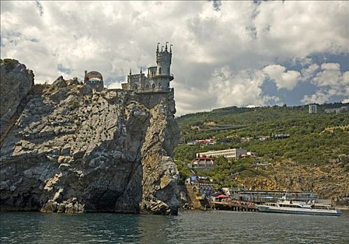 城堡,窝,岬角,克里米亚,乌克兰,欧洲