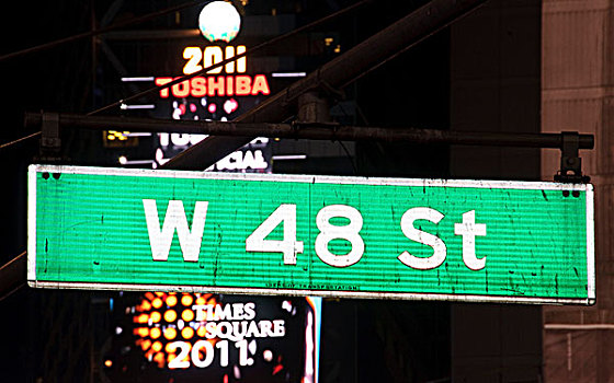 街道,路标,时代广场,纽约,美国