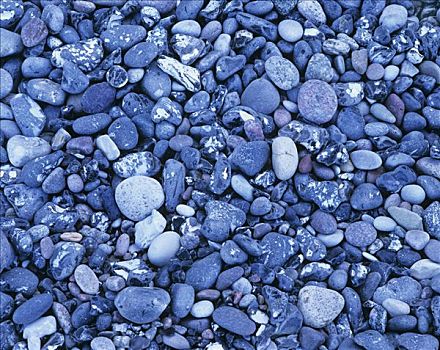 蓝色,石头,鹅卵石,波罗的海,海滩