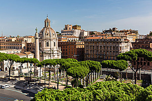 俯视图,穹顶,玛丽亚,世界遗产,罗马,意大利