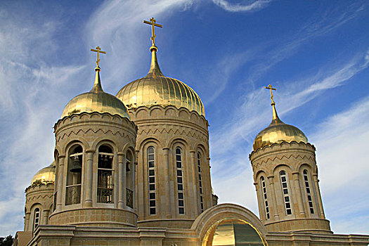 仰视,教堂,俄国东正教堂,耶路撒冷,以色列