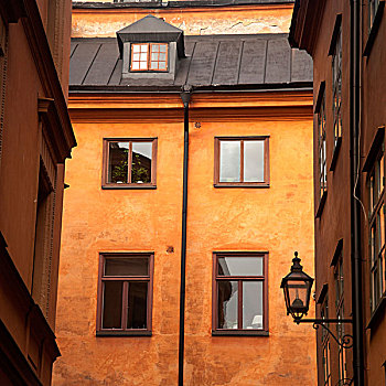 仰视,建筑,格姆拉斯坦,斯德哥尔摩,瑞典