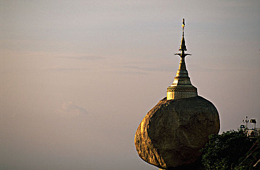 佛塔,悬崖,吉谛瑜佛塔,缅甸