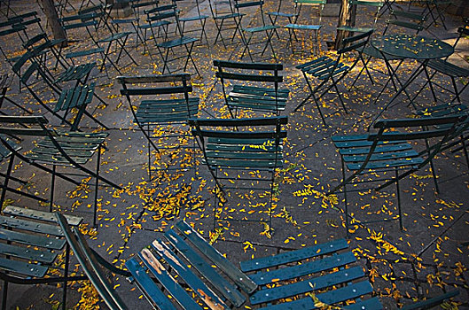 纽约,美国,公园,椅子,水泥