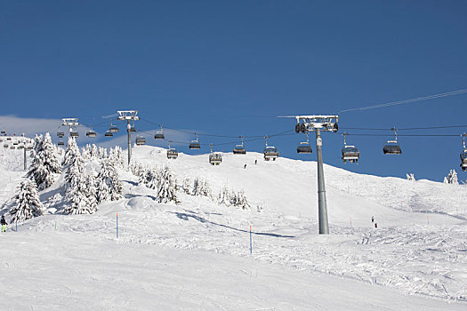滑雪胜地,缆车,旅行,高处,雪,斜坡,策马特峰,瓦莱,瑞士