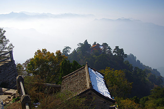 陕西西安秦岭南五台景区风光