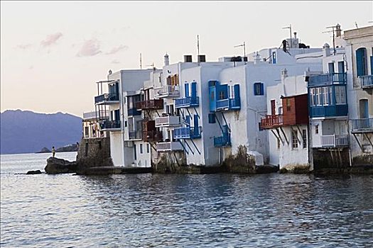 建筑,水岸,米克诺斯岛,基克拉迪群岛,希腊
