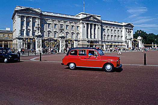 英国,伦敦,白金汉宫,出租车