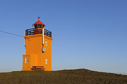 灯塔,靠近,冰岛
