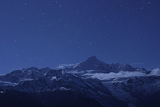 雪山夜景