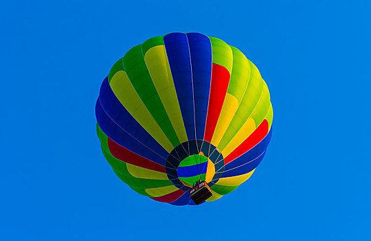 热气球,正面,蓝天,魁北克,加拿大,北美