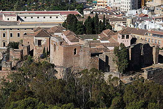 城堡,遗址,马拉加,西班牙